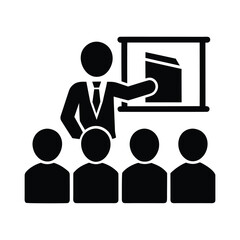 Business Employee Training Chart Icon Vector Design