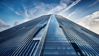 spectacular high rise with sleek glass architecture high resolution photo
