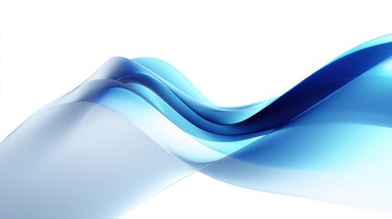 Delicate blue waves gently undulate in a smooth pattern against a bright background, conveying a sense of tranquility and flow. The design emphasizes grace and softness.