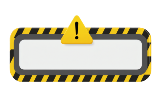 Warning sign with blank space for alerts and important notifications