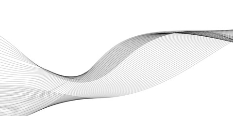 Abstract wavy grey lines stream element for design on white background. You can use for Web, Wallpaper, Template, Desktop background, Business banner, poster design.