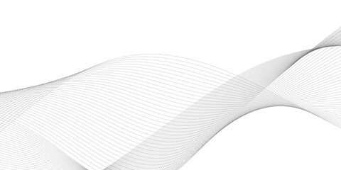 Abstract white and grey geometric smoky blend liens background. Gray and white abstract technology wavy curve lines background. Vector illustration.
