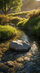 Sunlit Stream's Embrace