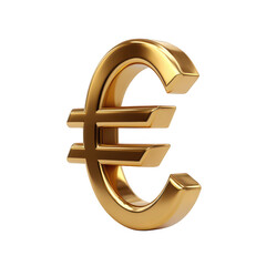 Obraz premium a simple golden euro symbol, jpeg, png, transparent