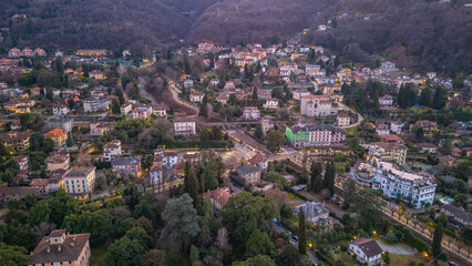 Panorama view of Italian town Stresa