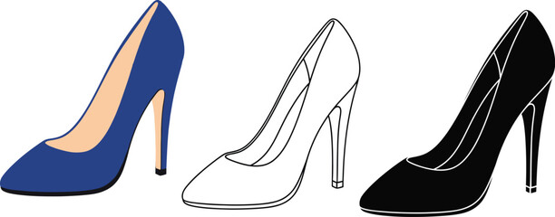 High heel shoes fashion footwear elegant pumps stilettos