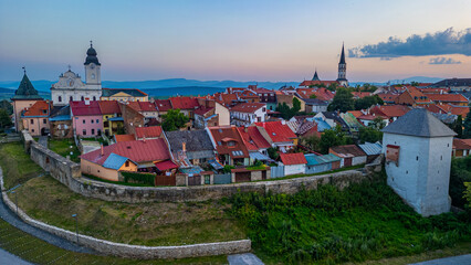 Sunset panorama view of Levoca, Slovakia © dudlajzov