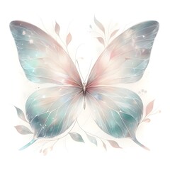 vector illustration of an glass butterfly