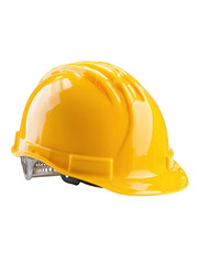 Fototapeta premium Yellow hard hat isolated on transparent background