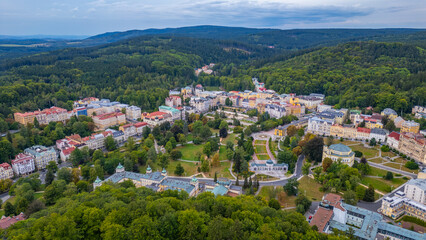 Fototapeta premium Aerial view of Marianske Lazne in Czech republic
