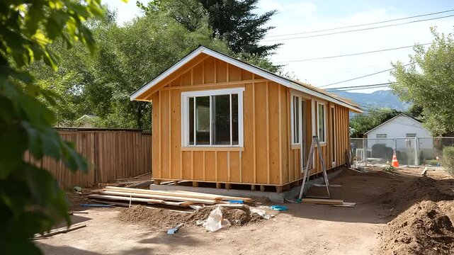 Growing housing supply with adus in suburban backyards. Suburban housing, backyard adus, accessory dwelling units, residential expansion, housing options