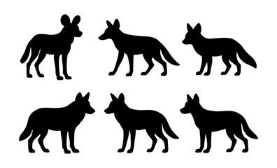 Obraz premium Canine silhouettes set: diverse dog shapes for design
