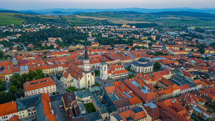 Sunset panorama view of Levoca, Slovakia © dudlajzov