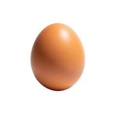Brown chicken egg isolated on png background. Food, raw ingredient, healthy eating, protein source.
