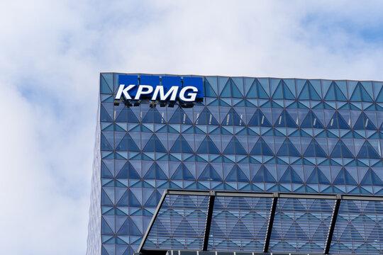 Docklands, VIC, Australia - August 31, 2025: KPMG Australia office at 727 Collins St in Docklands, West Melbourne, VIC, Australia. KPMG is a British multinational professional services network. 