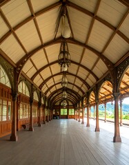 Wooden Covered Arcade Interior