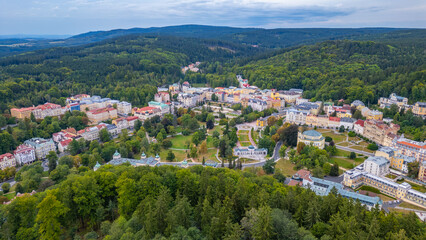 Obraz premium Aerial view of Marianske Lazne in Czech republic