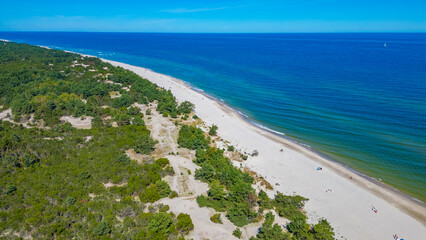 Wild beach at hel peninsula in Poland