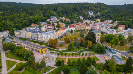 Fototapeta premium Panorama view of Marianske Lazne in Czech republic
