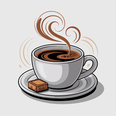 Obraz premium Tinto Colombiano Traditional Black Coffee Illustration