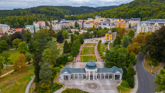 Panorama view of Marianske Lazne in Czech republic