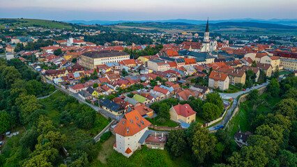Sunset panorama view of Levoca, Slovakia © dudlajzov