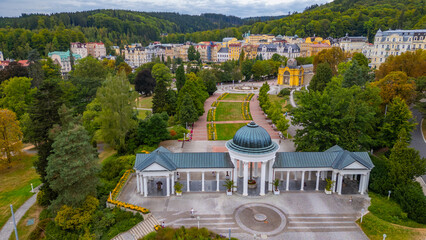 Panorama view of Marianske Lazne in Czech republic