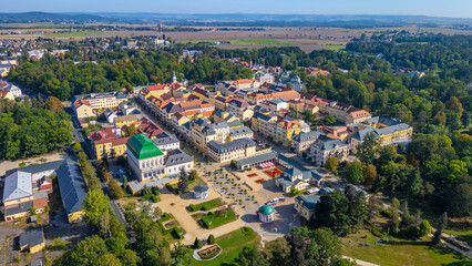 Fototapeta premium Panorama view of Frantiskovy Lazne in Czech republic