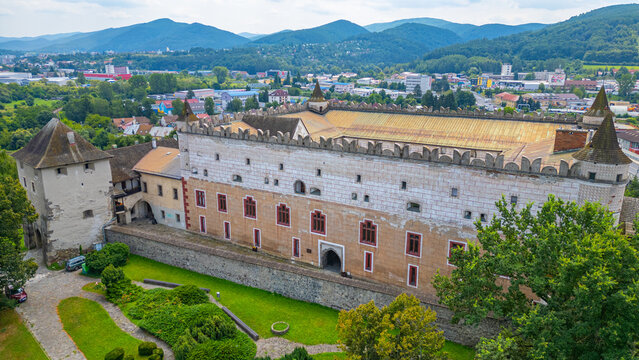 Panorama view of Zvolen castle in Slovakia