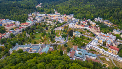 Fototapeta premium Aerial view of Marianske Lazne in Czech republic