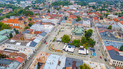 Obraz premium Panorama view of the old town of Nowy Sacz in Poland