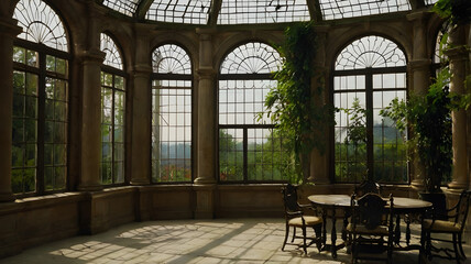 Window of a large Orangery from 1872
