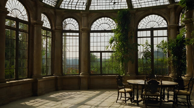 Window of a large Orangery from 1872
