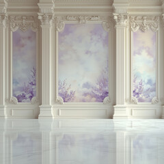 Luxury Architectural Wall Murals &ndash; Elegant Backdrops with Classical Arches, Columns, Fresco Style and Marble Textures-28