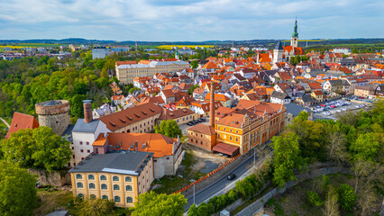 Fototapeta premium Panorama view of Czech town Tabor