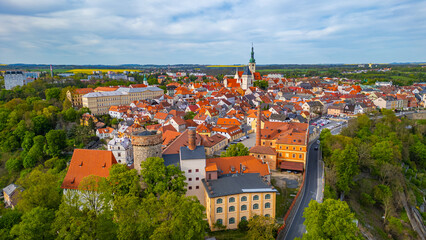 Fototapeta premium Panorama view of Czech town Tabor