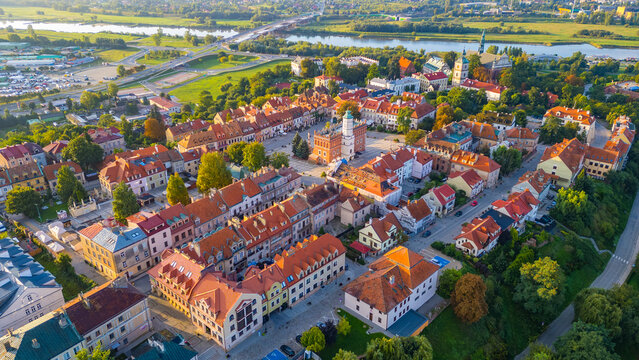 Panorama of Sandomierz in Poland