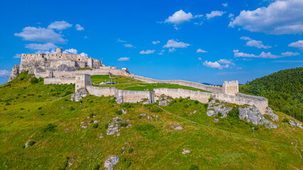 Fototapeta premium Spis castle during a sunny day, Slovakia