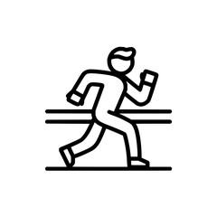 Fototapeta premium Running man silhouette vector illustration for sports competition marathon race and fitness concept design vector