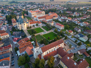Sunset panorama of the Litomysl castle in Czech republic