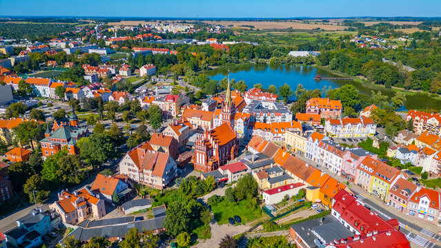 Panorama view of Polish town Ketrzyn