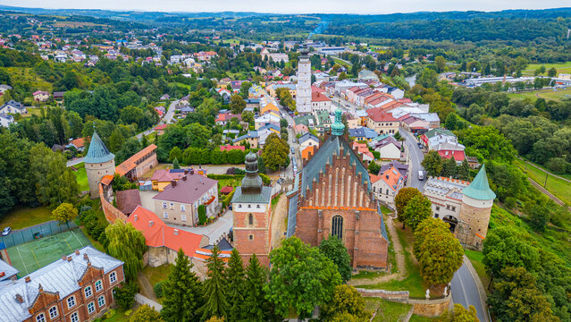 Panorama view of Biecz, Poland
