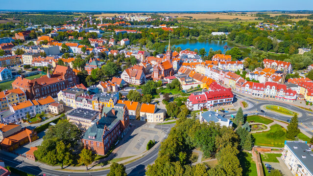 Panorama view of Polish town Ketrzyn