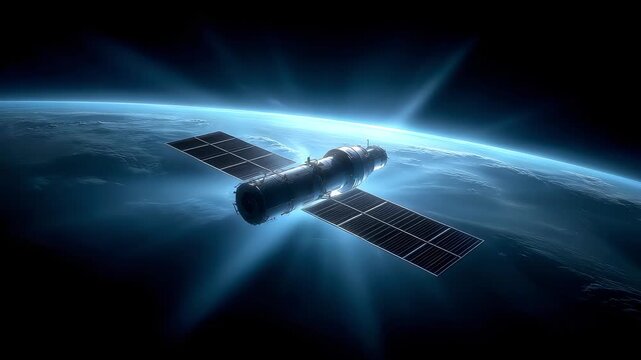 Artificial Satellite Orbiting Earth