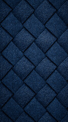 Fototapeta premium A dark blue denim weave pattern texture showcases classic fabric design, detailed stitching, and the timeless appeal of denim material.