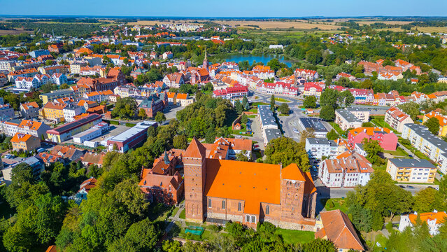 Panorama view of Polish town Ketrzyn