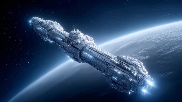 Future Spaceship Heading to Unknown Interstellar