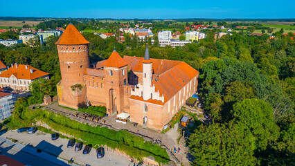 Summer day at Reszel castle in Poland