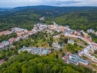 Fototapeta premium Aerial view of Marianske Lazne in Czech republic