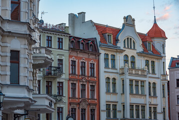 Obraz premium Old houses in the center of Torun, Poland